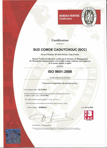 Certification ISO SCC